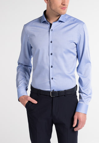 Eterna Poplin Contrast Shirt - Slim Fit