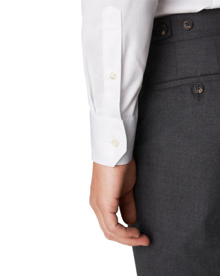 Eton White Signature Twill Shirt - Slim Extra Long Sleeve