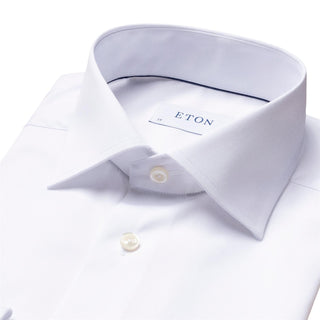 Eton White Signature Twill Shirt - French cuff Slim