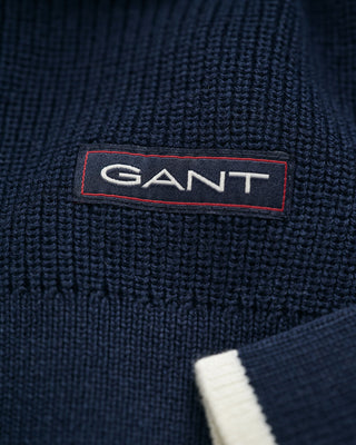 Gant Ribbed Cotton Half Zip