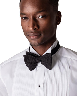 Eton Plissé Wing Collar Smoking Slim Shirt