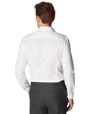 Eton White Signature Twill Shirt - Slim Extra Long Sleeve