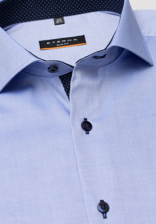 Eterna Poplin Contrast Shirt - Slim Fit