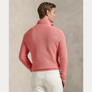 Polo Ralph Lauren Mesh-Knit Cotton Quarter-Zip Sweater