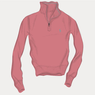 Polo Ralph Lauren Mesh-Knit Cotton Quarter-Zip Sweater