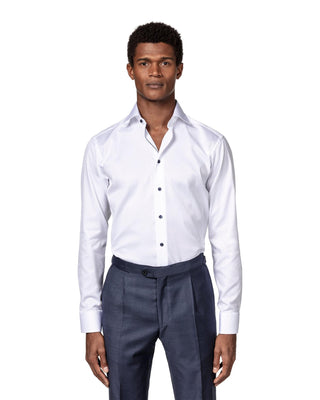 Eton White Twill Shirt - Contemporary