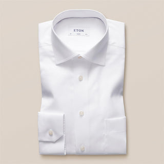 Eton White Signature Twill Shirt - Classic Fit