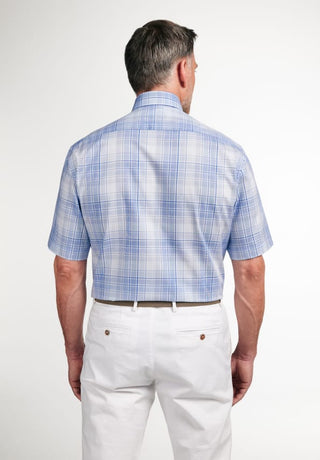 Eterna Short Sleeve Checked Shirt - Comfort Fit