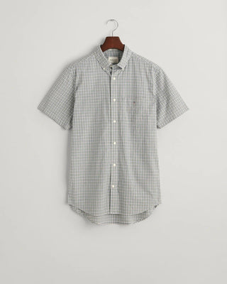 Gant Regular Fit Micro Checked Poplin SS Shirt